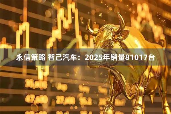 永信策略 智己汽车：2025年销量81017台